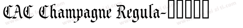 CAC Champagne Regula字体转换